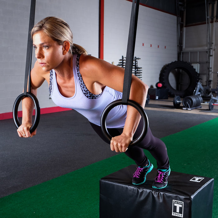Body-Solid Tools - Accessories BSTRINGS - Exercise Rings, pair with straps