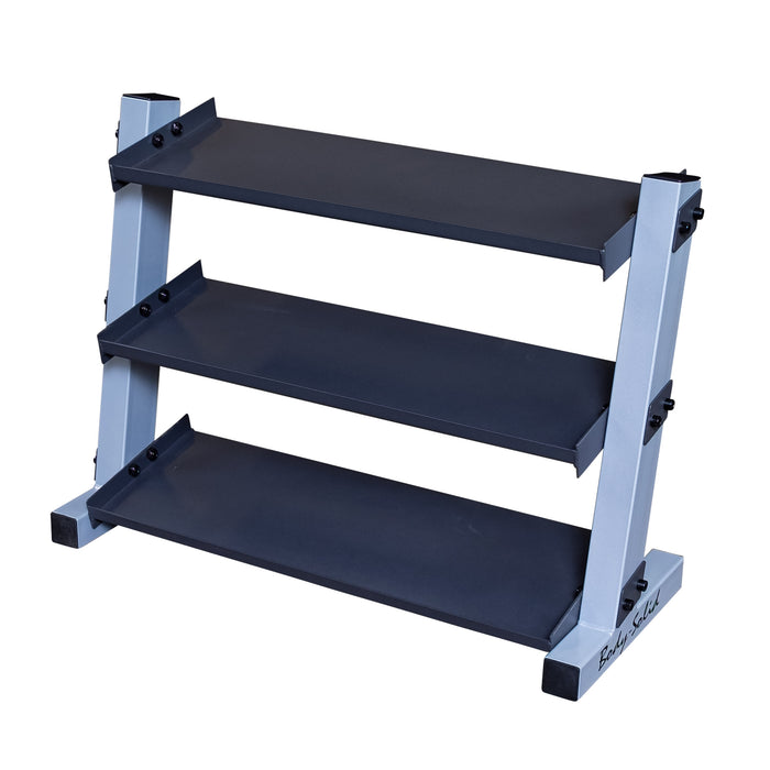 Body-Solid - Storage GDR34B - 3 Tier Horizontal 34" Vinyl or Neoprene Dumbell Rack