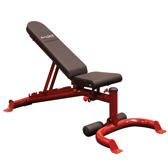 Body-Solid - Bench GFID100B - FLAT/INCLINE/DECLINE BENCH, RED FRAME