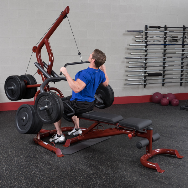 Body-Solid - Gym Freeweight  GLGS100 - Corner Leverage Gym with Bench