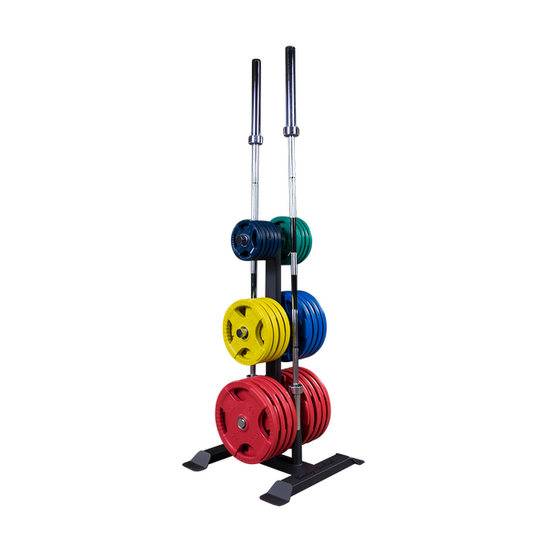 Body-Solid - Storage GWT56 - Olympic Weight Tree and Bar Holder