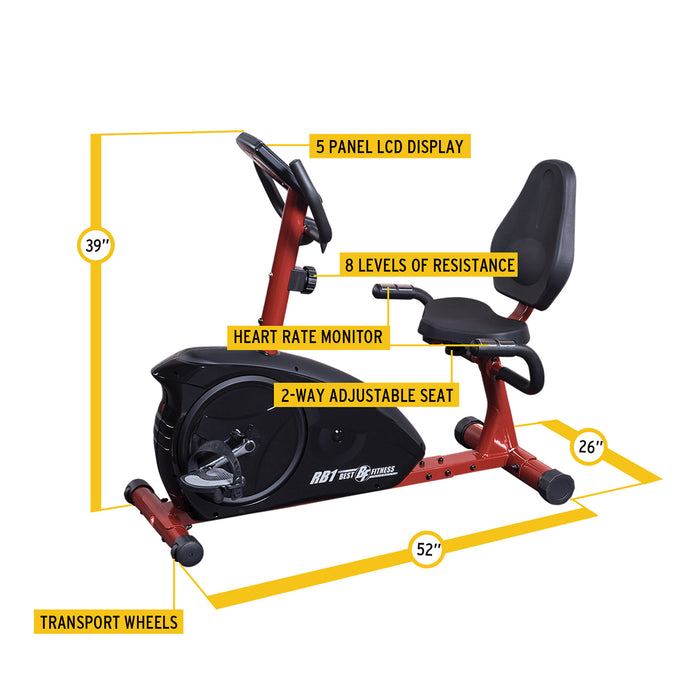 Best Fitness - Bike BFRB1R - RECUMBENT BIKE